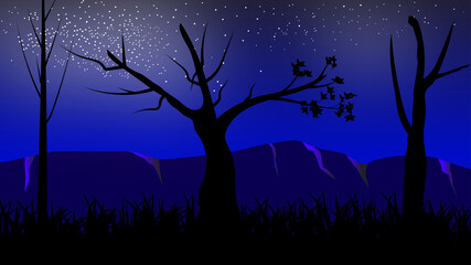 starrynight and died trees