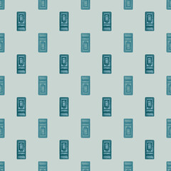 Mailbox engraved seamless pattern. Vintage letterbox in hand drawn style.