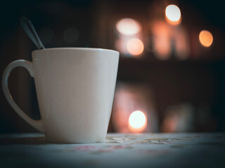 cup of coffee on the table