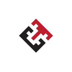 Obraz premium initial letter CT cencept square logo