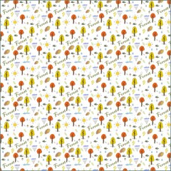 Illustration Forest Seamless multicolor pattern 