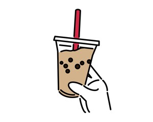 テイクアウトしたタピオカミルクティー