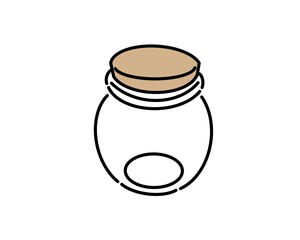 コルクで蓋をされた丸い形の瓶