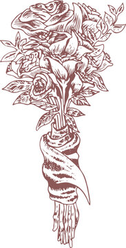 Classic Flower Bouquet Illustration