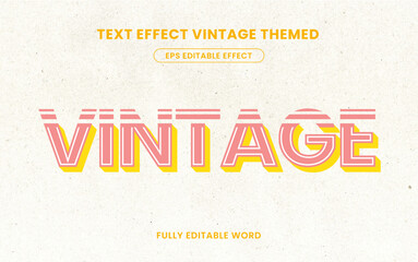 Fototapeta premium Text Effect Minimalist Vintage Style