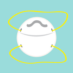N95 medical mask vector illustration graphic