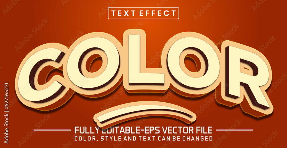 Poster color text editable style effect
