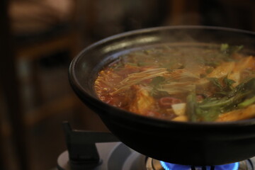 hot pot in korean restaurant