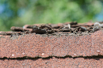 old roof shingles