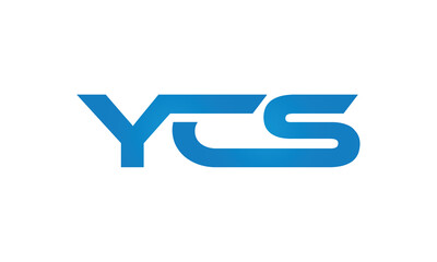 YCS monogram linked letters, creative typography logo icon