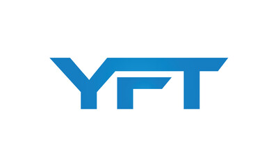 YFT monogram linked letters, creative typography logo icon
