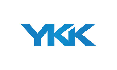 YKK monogram linked letters, creative typography logo icon