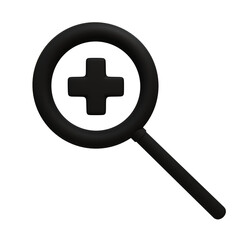 Obraz premium 3d magnifying glass