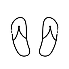 Vector illustration of slippers icon isolated on white background 