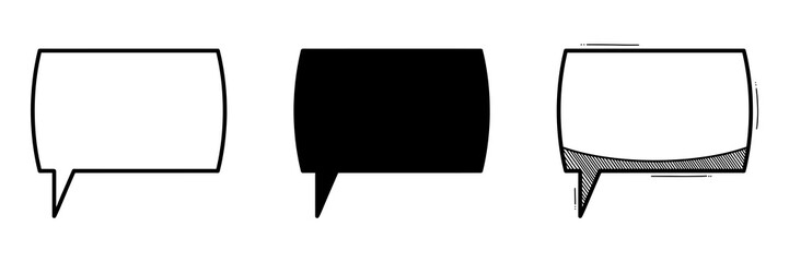 Fototapeta premium Vector illustration of bubble chat icon set isolated on white background 