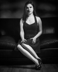 Naklejka premium Young Woman Studio Portrait