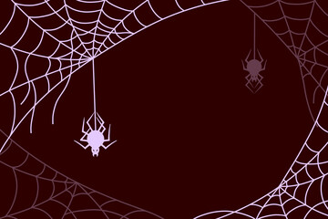 Halloween Spider Webs Background
