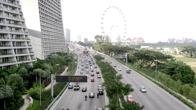 ECP with Singapore Flyer, Traffic on ECP (East Coast Parkway)
