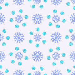 Cute Christmas pattern with snowflakes for factory prints, wrapping paper and gift wrapping.