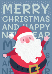 cute christmas card design vector