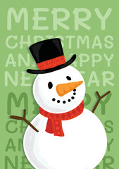 cute christmas card design vector