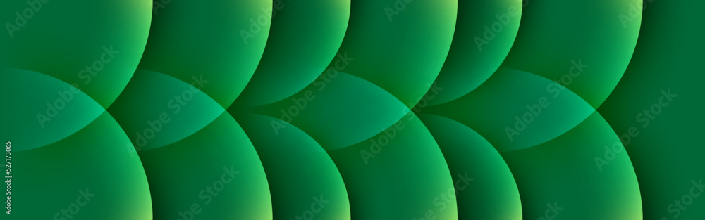 Poster geometrical green background with abstract graphic elements for presentation background design