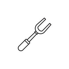 Fork line art icon design template vector illustration