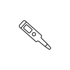 Thermometer line art icon design template vector illustration