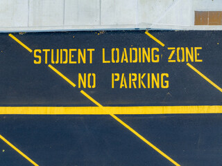 Overhead photo of Student Loading Zone at a typical school.