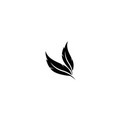 Fototapeta na wymiar Feather icon logo design