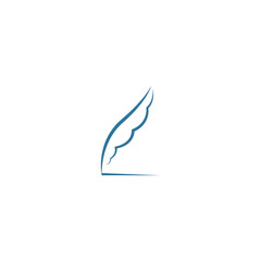 Feather icon logo design