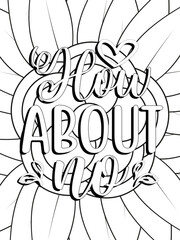 Funny-Quotes Coloring pages. Coloring page for adults and kids. Vector Illustration.