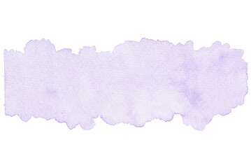 Abstract watercolor background hand-drawn on paper. Volumetric smoke elements. For design, web, card, text, decoration, surfaces. Purple stripe element.