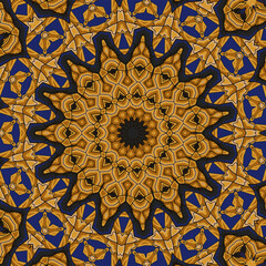 Abstract Mandala vintage indian textile ethnic seamless pattern ornamental