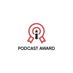 Podcast award logo design inspiration