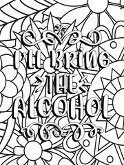 Funny-Quotes Coloring pages. Coloring page for adults and kids. Vector Illustration.