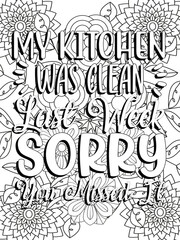 Funny-Quotes Coloring pages. Coloring page for adults and kids. Vector Illustration.