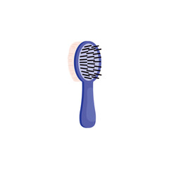Pets coat brush for grooming procedures, flat vector illustration isolated.