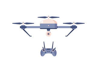Drone with camera and joystick for remote control flat style © Kudryavtsev