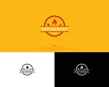 Restaurant logo design template