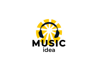 music idea logo design template. Music logo