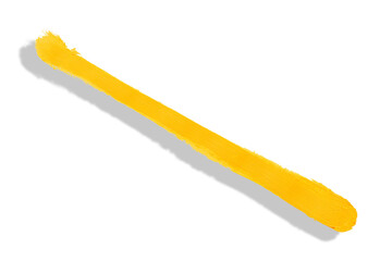 yellow brush and shadow isolated on transparent background yellow watercolor png