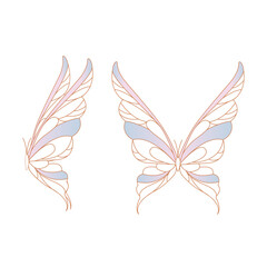 Fototapeta premium A bright illustration of a butterfly on a white background. Beautiful butterfly illustration.