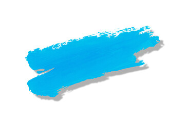 Fototapeta premium blue brush and shadow isolated on transparent background blue watercolor png