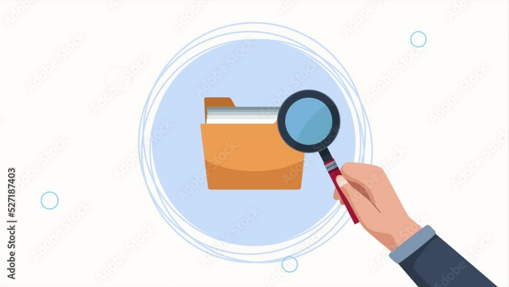 Aufkleber folder with cyber security tech animation