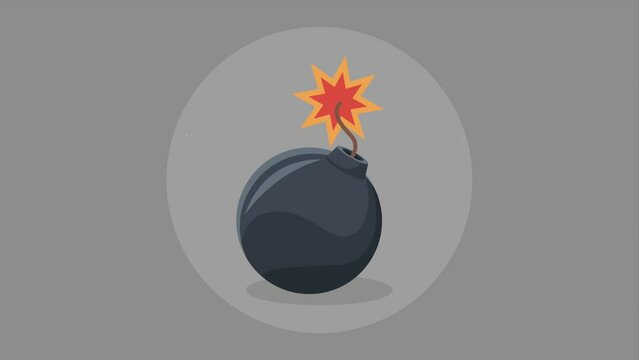 explosive bomb danger onfire animation