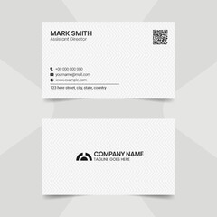 Clean Classic Black and White Visiting Card Design Template