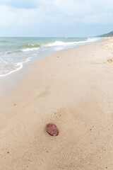 Stone on the shore of the Baltic Sea, Poland