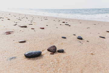 Pebbles on the shore of the Baltic Sea, Poland