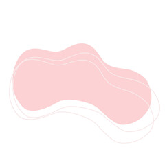 Abstract shape pink blob and line art.